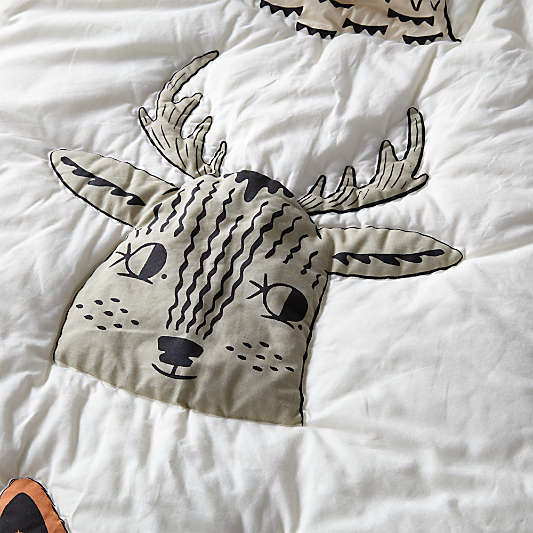 Roxy Marj Woodland Animal 100% Organic Cotton Baby Crib Quilt