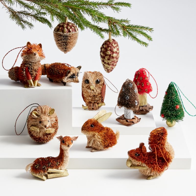 Woodland Animal Buri Christmas Tree Ornaments, Set of 12 - image 0 of 1