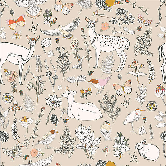 Chasing Paper Woodland Tan Peel and Stick Wallpaper