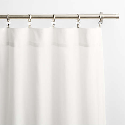 Crisp White Wool Sheer Window Curtain Panels