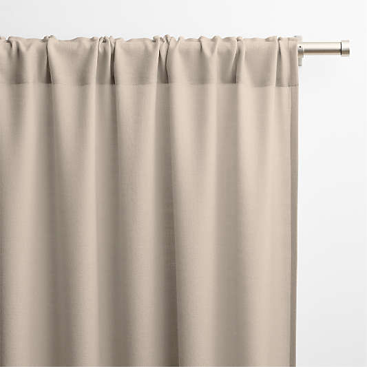 Natural Taupe Wool Sheer Window Curtain Panel 52"x108"
