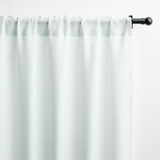 Pale Blue Wool Sheer Window Curtain Panel 52"x84"