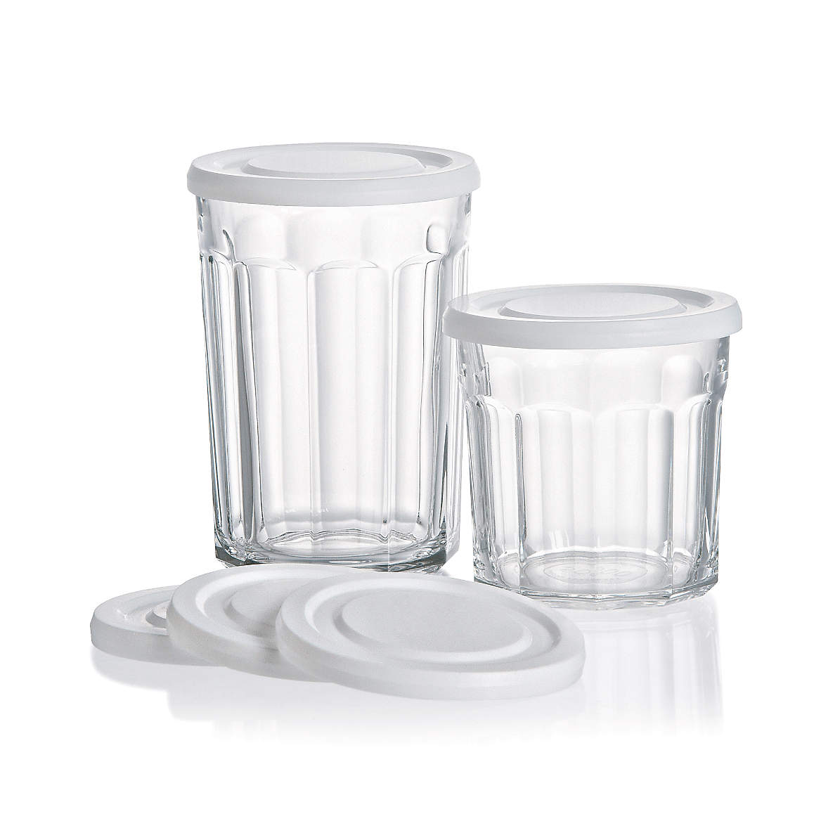 Working Glasses with Lids, Set of 4, 21 oz.