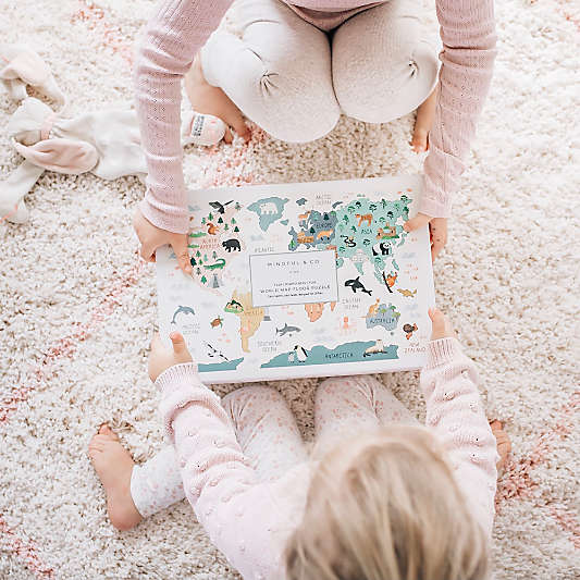 Mindful & Co World Map Kids Floor Puzzle