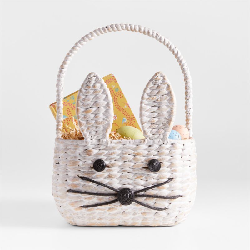 White Woven Bunny Kids Easter Basket - image 8 of 12