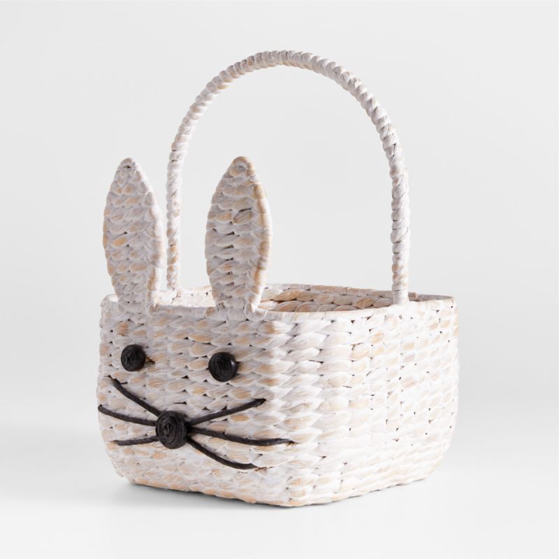 White Woven Bunny Kids Easter Basket - image 6 of 12