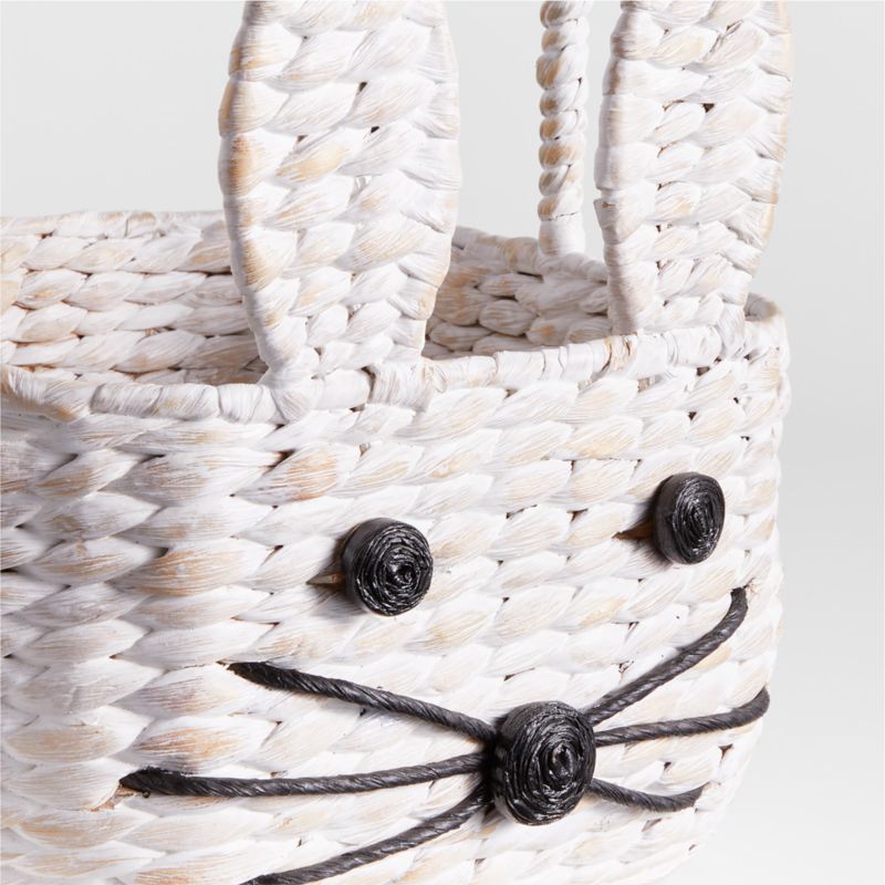 White Woven Bunny Kids Easter Basket - image 9 of 12