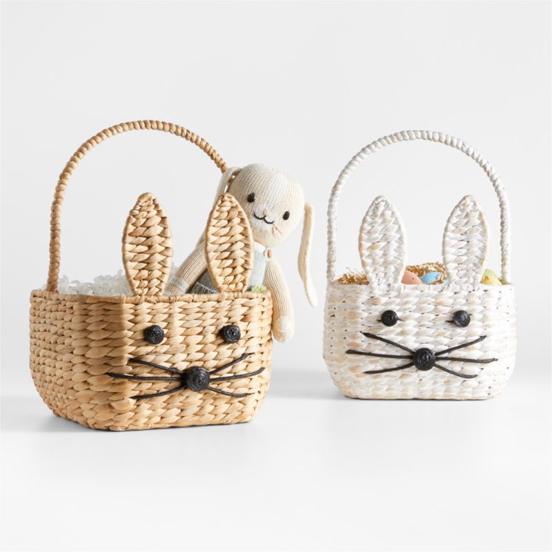 White Woven Bunny Kids Easter Basket - image 4 of 12