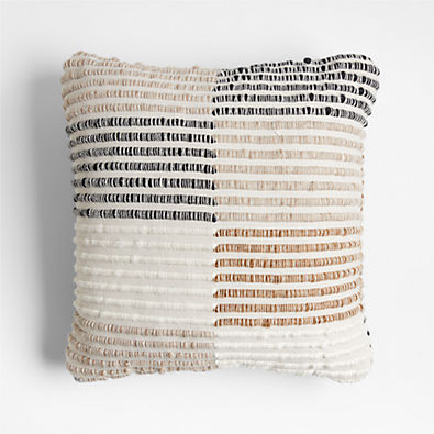 View Woven Corded 20"x20" Maple Brown Outdoor Throw Pillow details