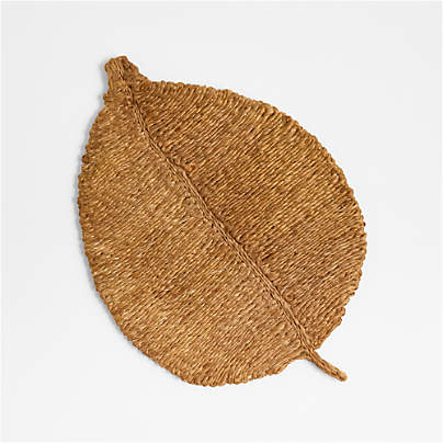 Woven Fiber Leaf Placemat