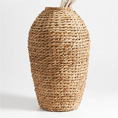View Large Handwoven Seagrass Vase 22" details