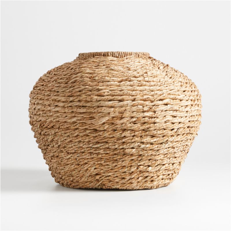 Small Handwoven Seagrass Vase 13"