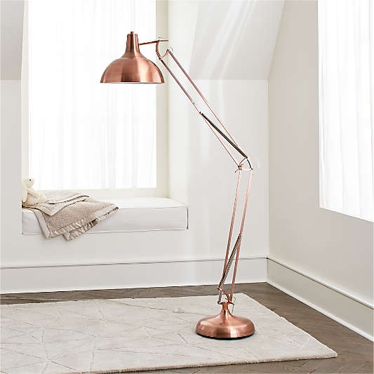 Large Copper Floor Lamp