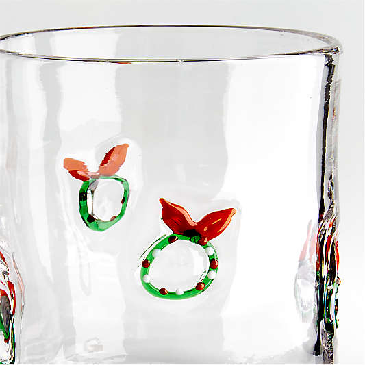 Holiday Wreath Icon 15-oz. Double Old-Fashioned Glass