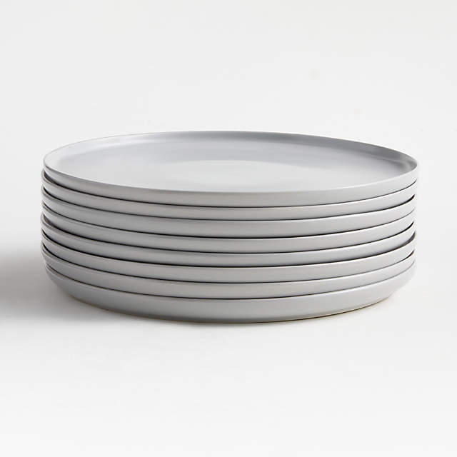 Wren Matte Dark Grey Dinner Plates, Set of 8 + Reviews | Crate & Barrel