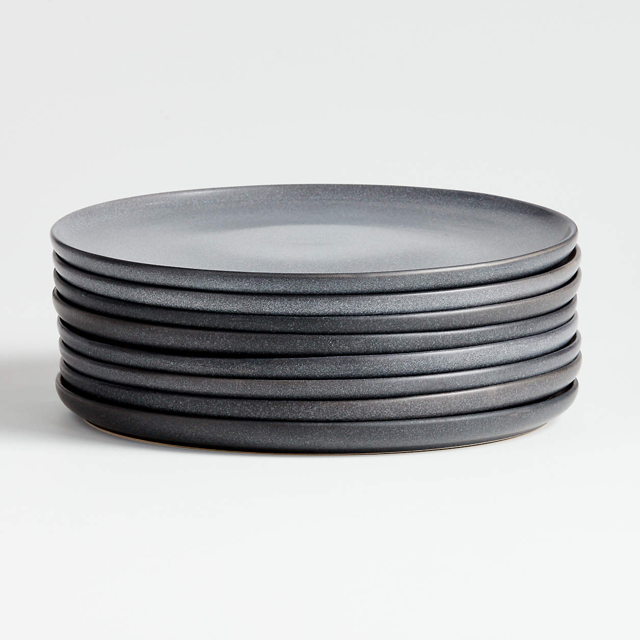 Wren Matte Dark Grey Dinner Plate, Set of 8