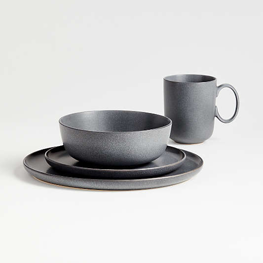 Wren Matte Dark Grey Salad Plate