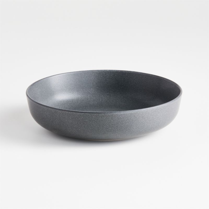 Wren Matte Dark Grey Low Bowl + Reviews | Crate & Barrel