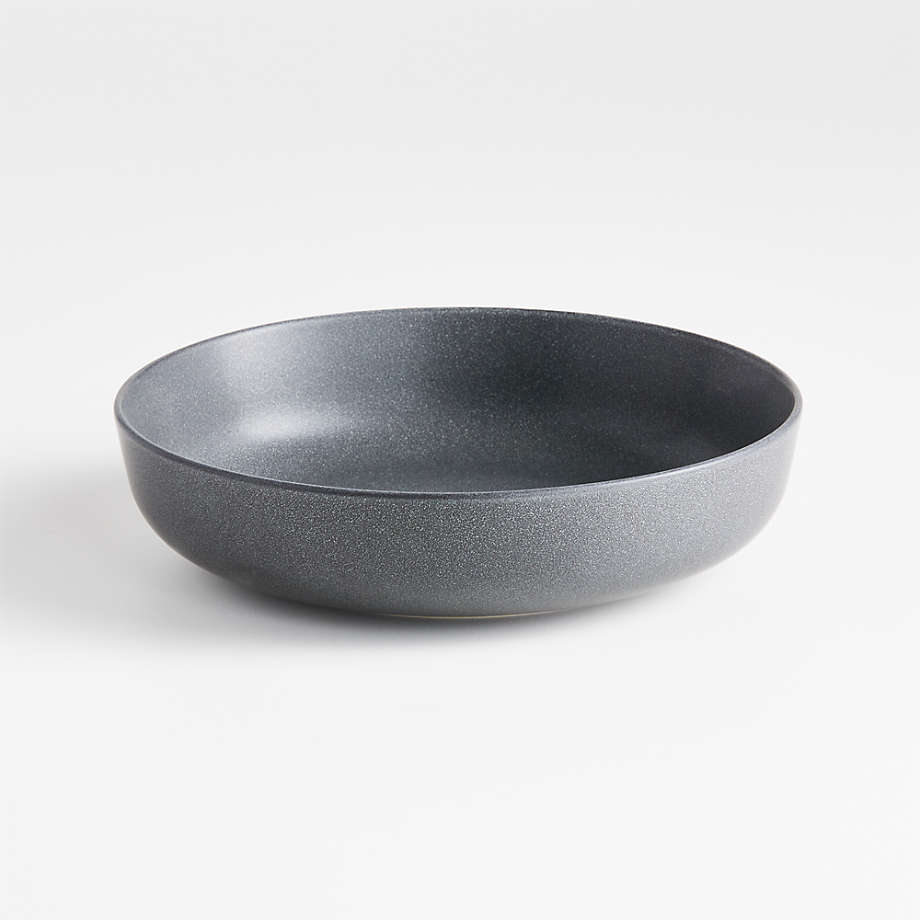 Wren Matte Dark Grey Bowl Plate | Crate & Barrel