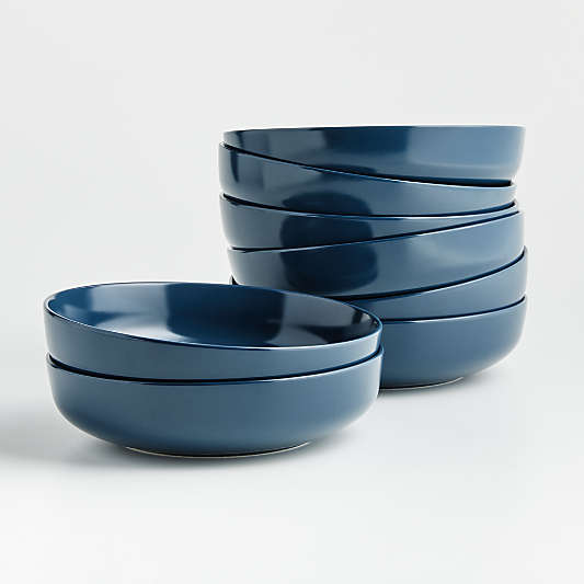 S/8 Wren Matte Blue Low Bowl