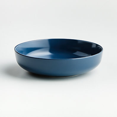 View Wren Matte Blue Low Bowl details
