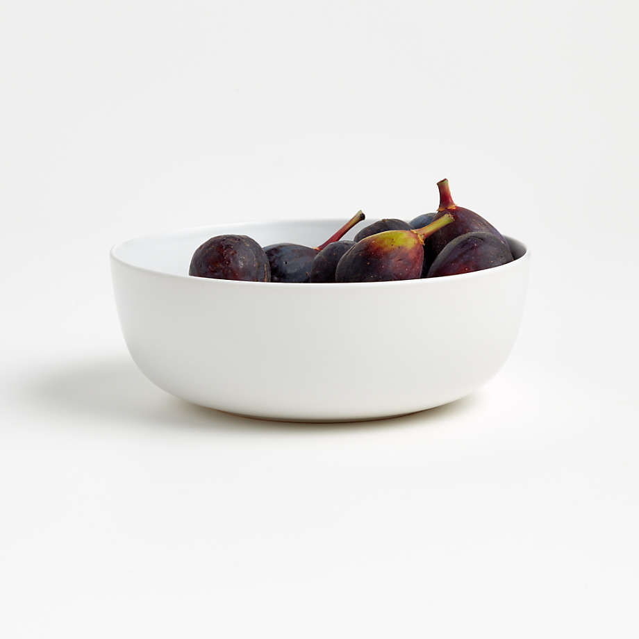 Wren Matte White Bowl Plate + Reviews | Crate & Barrel