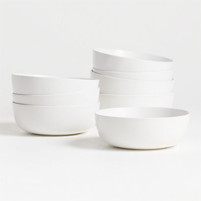 View Wren Matte White Bowls, Set of 8 details