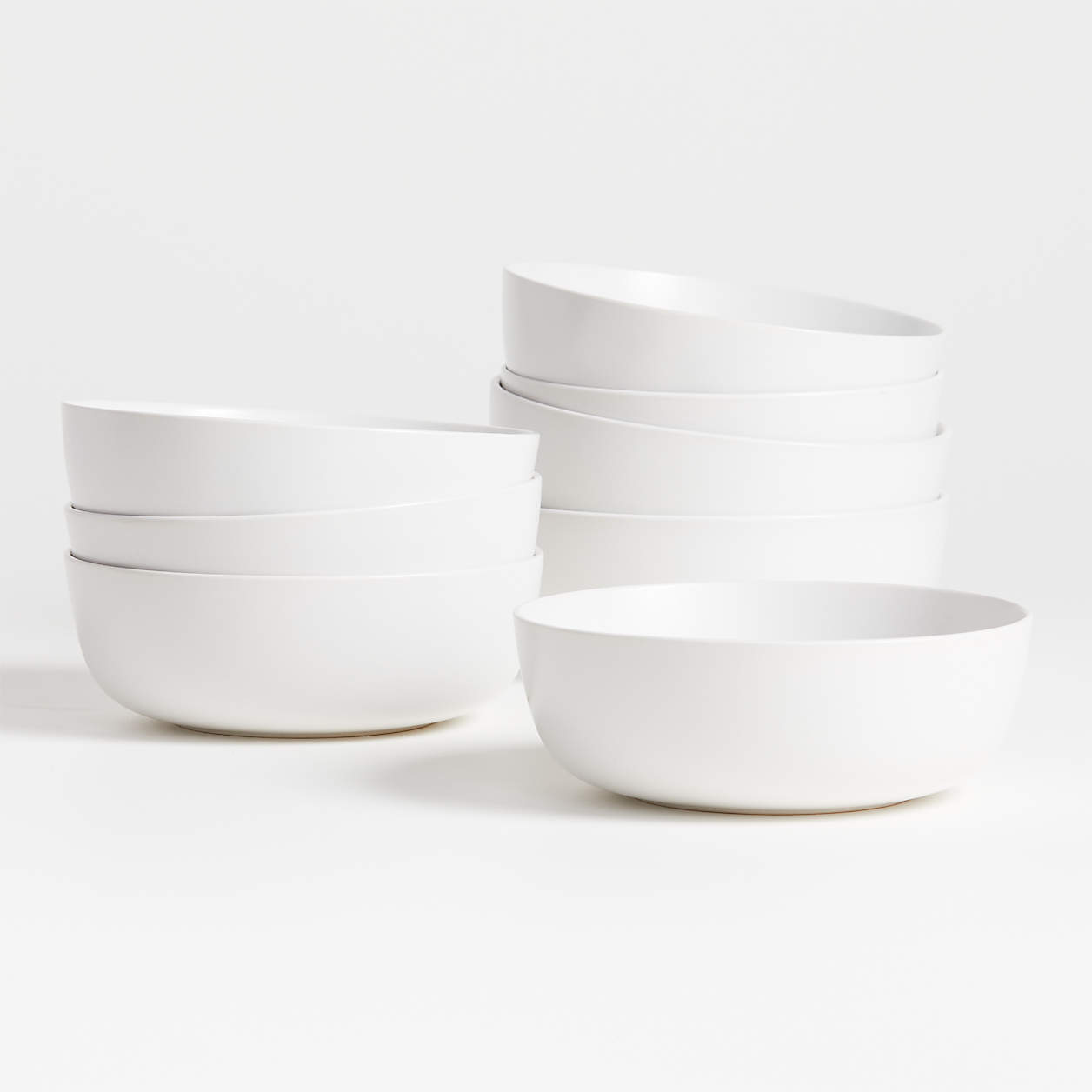 S/8 Wren Matte White Cereal Bowl + Reviews | Crate & Barrel