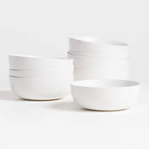 S/8 Wren Matte White Cereal Bowl + Reviews | Crate & Barrel