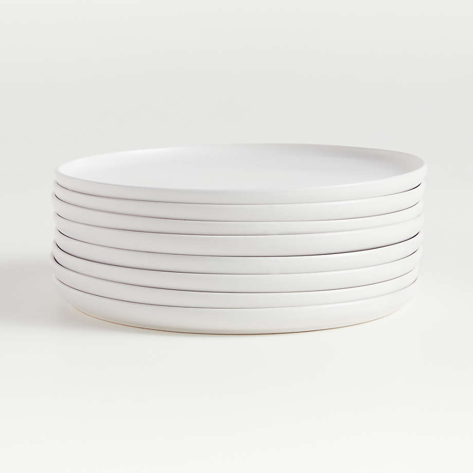 Wren Matte White Dinner Plates, Set of 8 + Reviews | Crate & Barrel