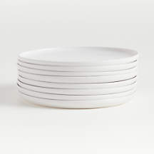 Wren Matte White Dinner Plates, Set of 8 + Reviews | Crate & Barrel