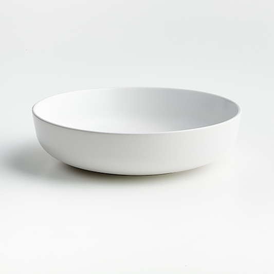 Wren Matte White Low Bowls, Set of 8