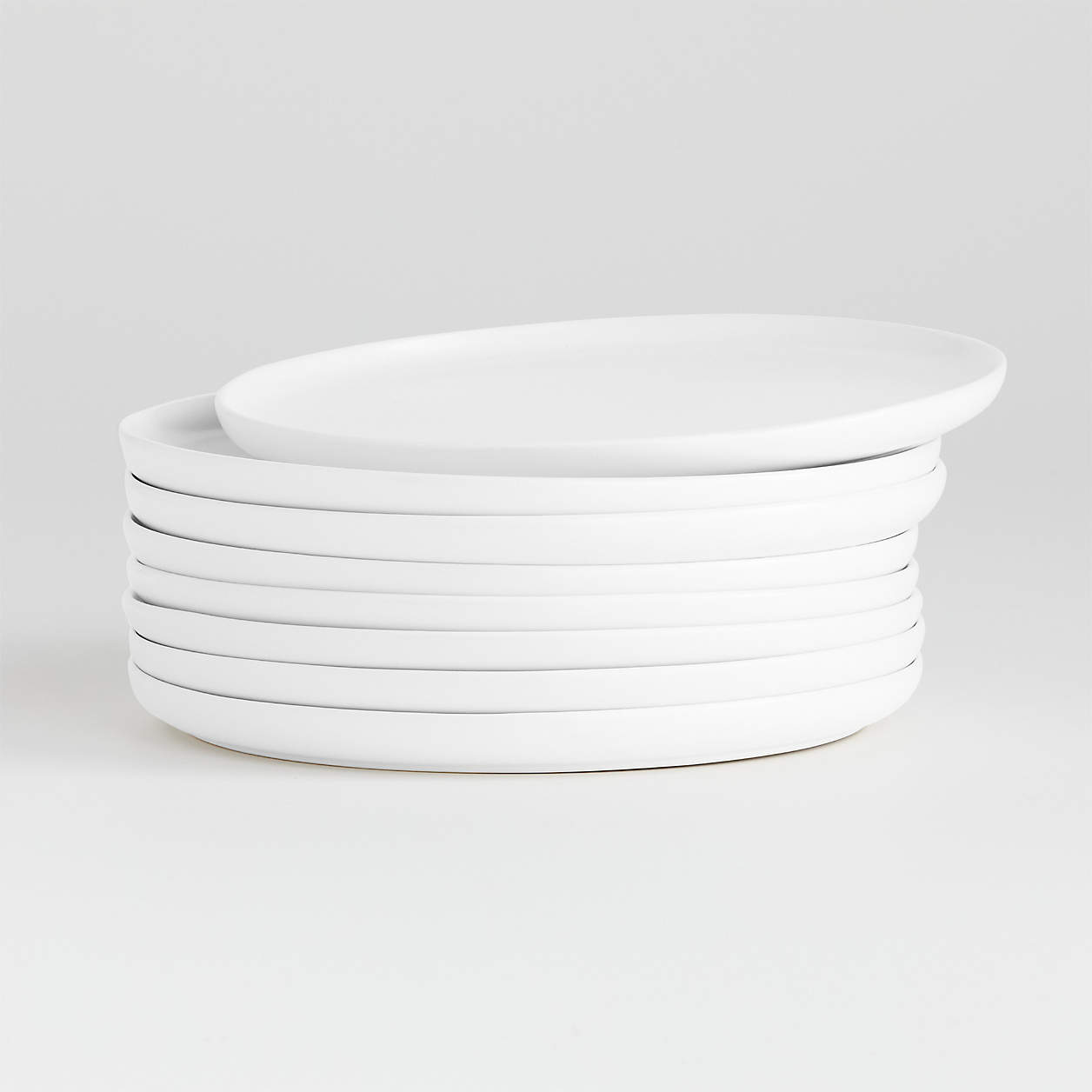 Wren Matte White Salad Plates, Set of 8