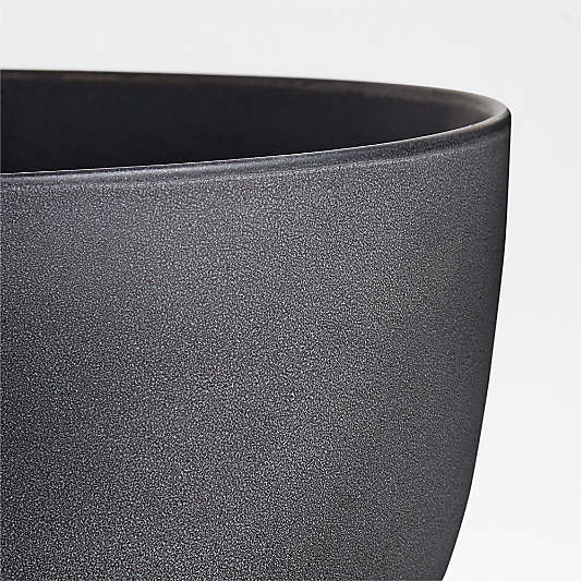 Wren Dark Grey Matte Stoneware Serving Bowl