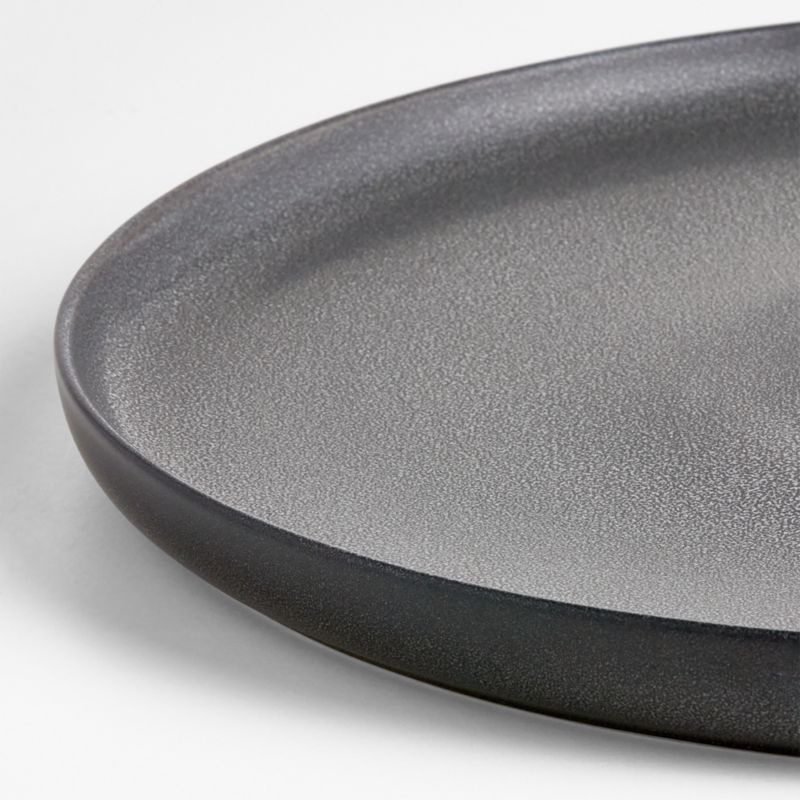 Wren Dark Grey Matte Stoneware Serving Platter - image 1 of 2