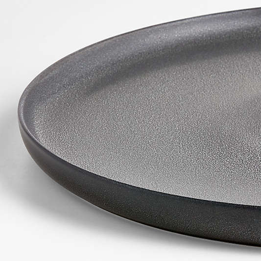 Wren Dark Grey Matte Stoneware Serving Platter