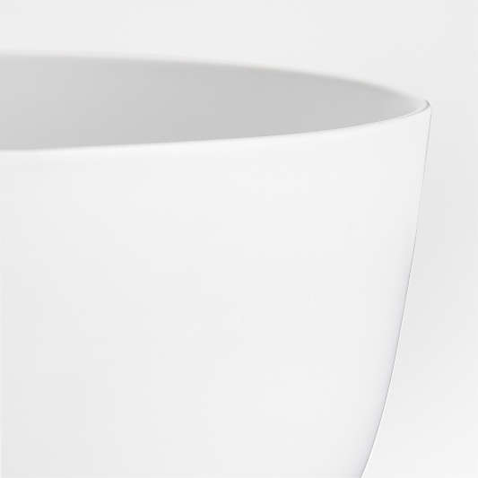 Wren White Matte Stoneware Serving Bowl