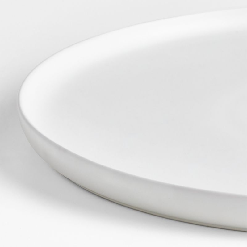 Wren White Matte Stoneware Serving Platter