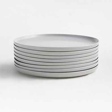 View Wren Matte Light Grey Salad Plates, Set of 8 details