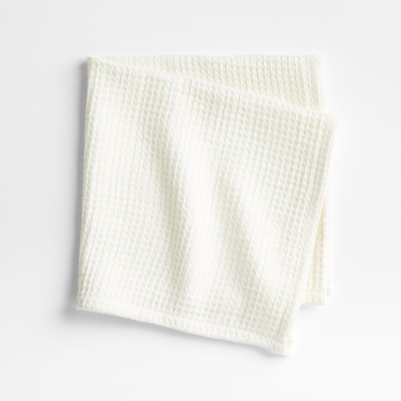 Wren Arctic Ivory Waffle Weave Organic Cotton Napkin