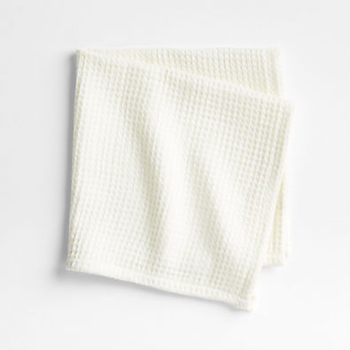 View Wren Arctic Ivory Waffle Weave Organic Cotton Napkin details