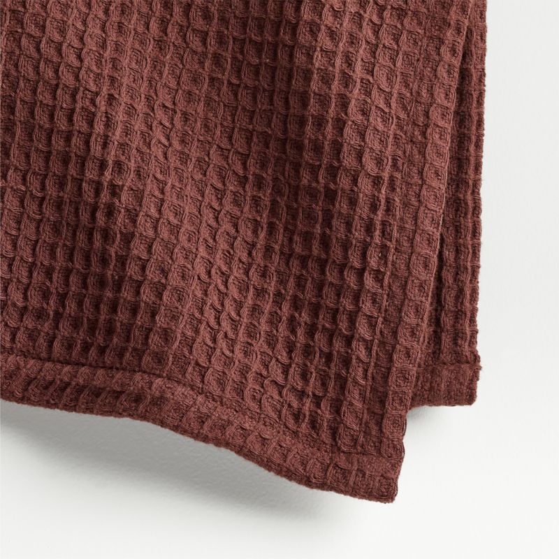 Wren Chocolate Brown Waffle Weave Organic Cotton Napkin