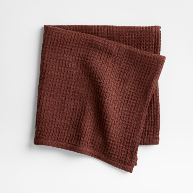 Wren Chocolate Brown Waffle Weave Organic Cotton Napkin