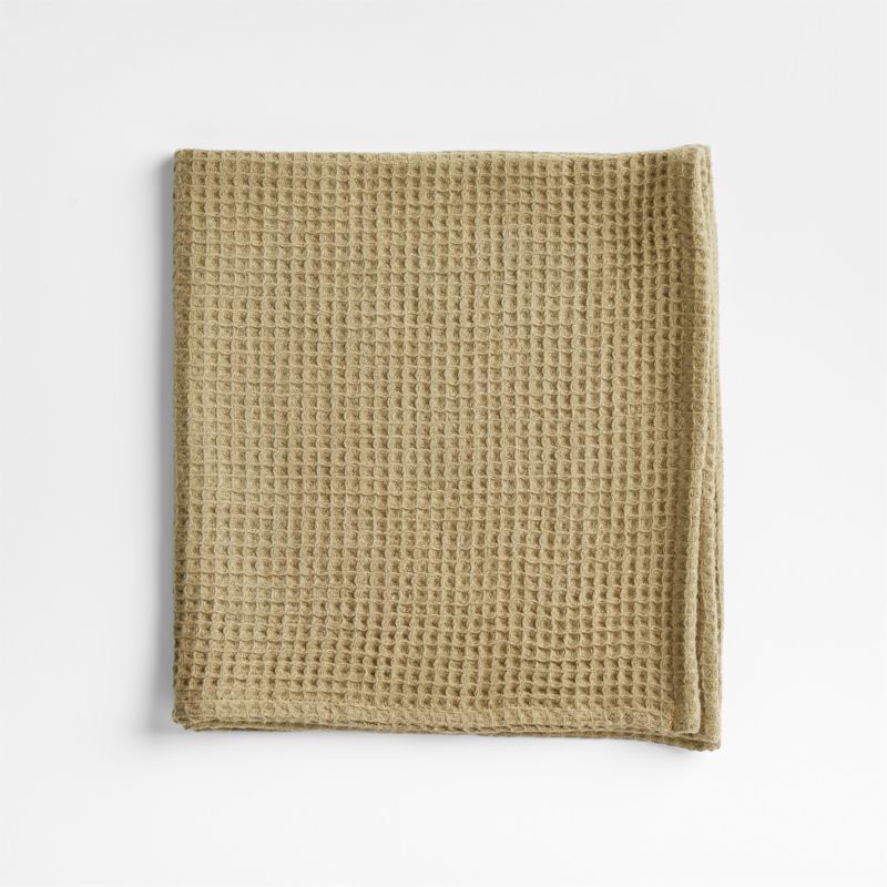 Wren Garden Green Waffle Weave Organic Cotton Napkin