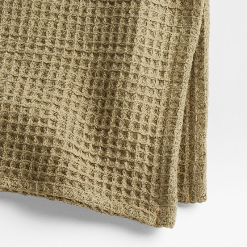 Wren Garden Green Waffle Weave Organic Cotton Napkin