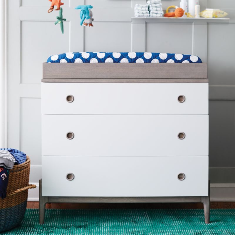 Kids Wrightwood Grey Stain and White 3-Drawer Dresser - image 4 of 7