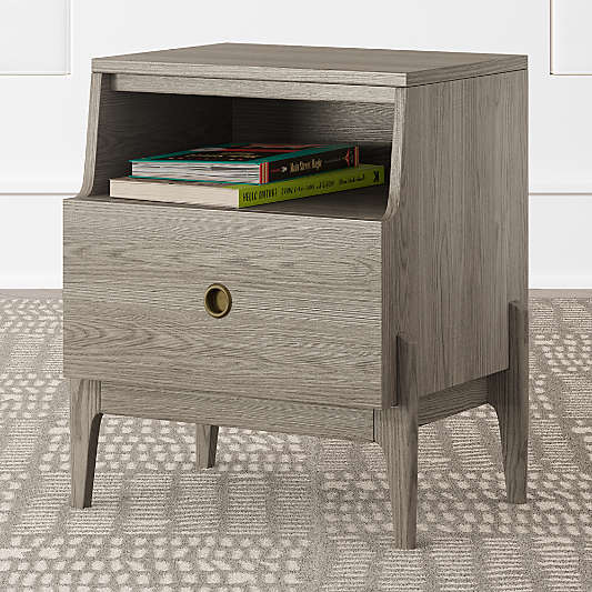 Kids Wrightwood Grey Stain Nightstand