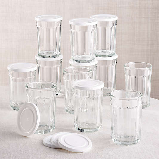 Large 21-Oz. Working Glass with Lid, Set of 12