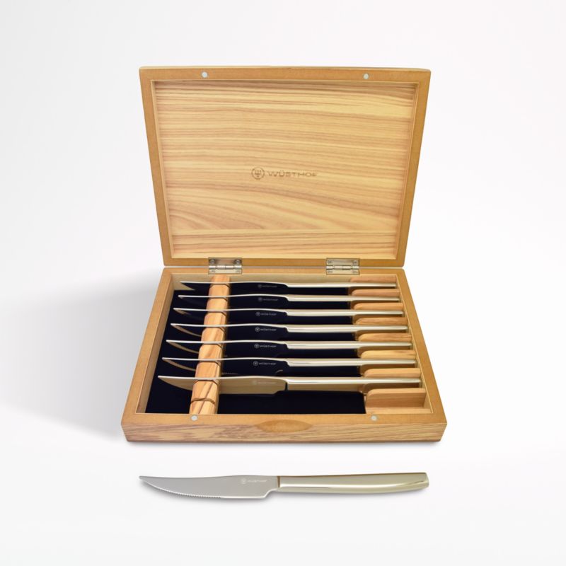 Wusthof ® Mignon Stainless Olivewood 8-Piece Steak Knife Set