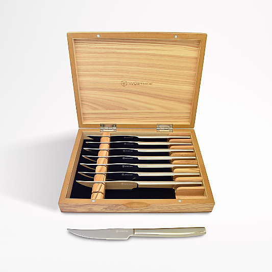 Wusthof ® Mignon Stainless Olivewood 8-Piece Steak Knife Set